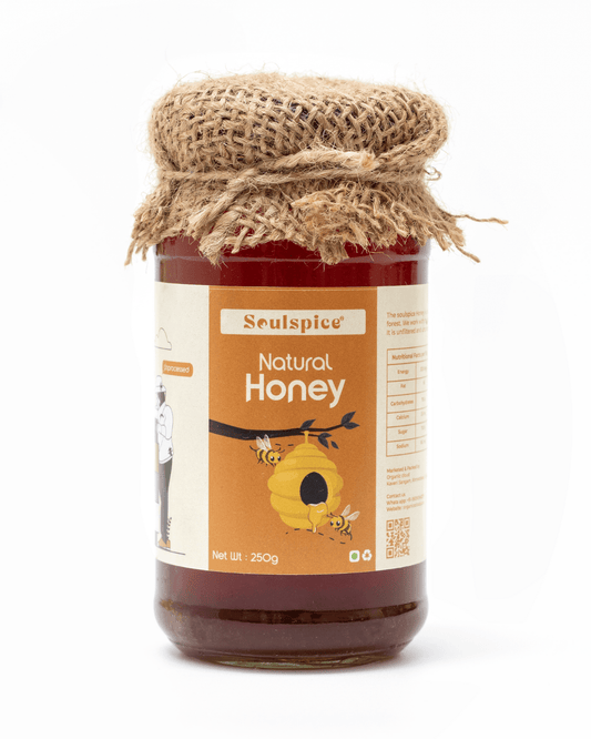 Soulspice Organic Honey 250 g | 100% Natural Honey | Nature's Sweet Nectar: Pure, Organic Honey - Organic Cloud - Soulspice